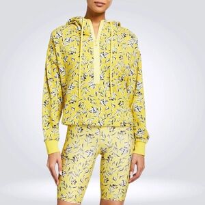 Alice & Olivia French Terry Quinlan Hoodie XL + Aaron High Waist Bike Shorts L